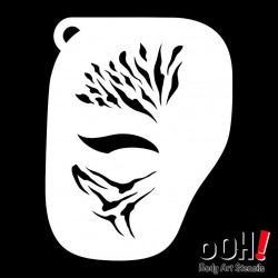 Ooh Stencils F01 - Pochoir Tiger Marks Face Airbrush
